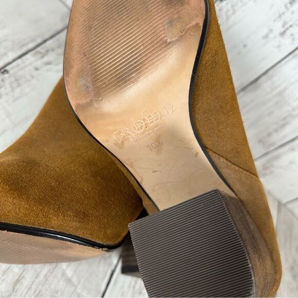 CROWN VINTAGE Magnolia Dark Natural Distressed Suede Elastic Ankle Boot 10 - Picture 5 of 11